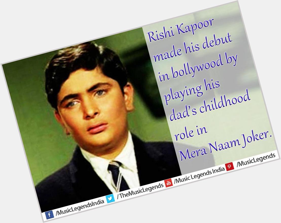 Happy Birthday Rishi Kapoor.
Listen to one of his best ever hit >>  