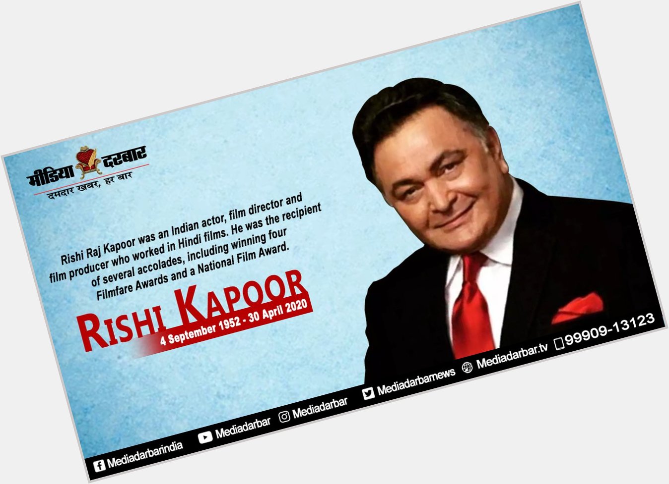 Wishing You A Very Happy Birthday To Rishi Kapoor  