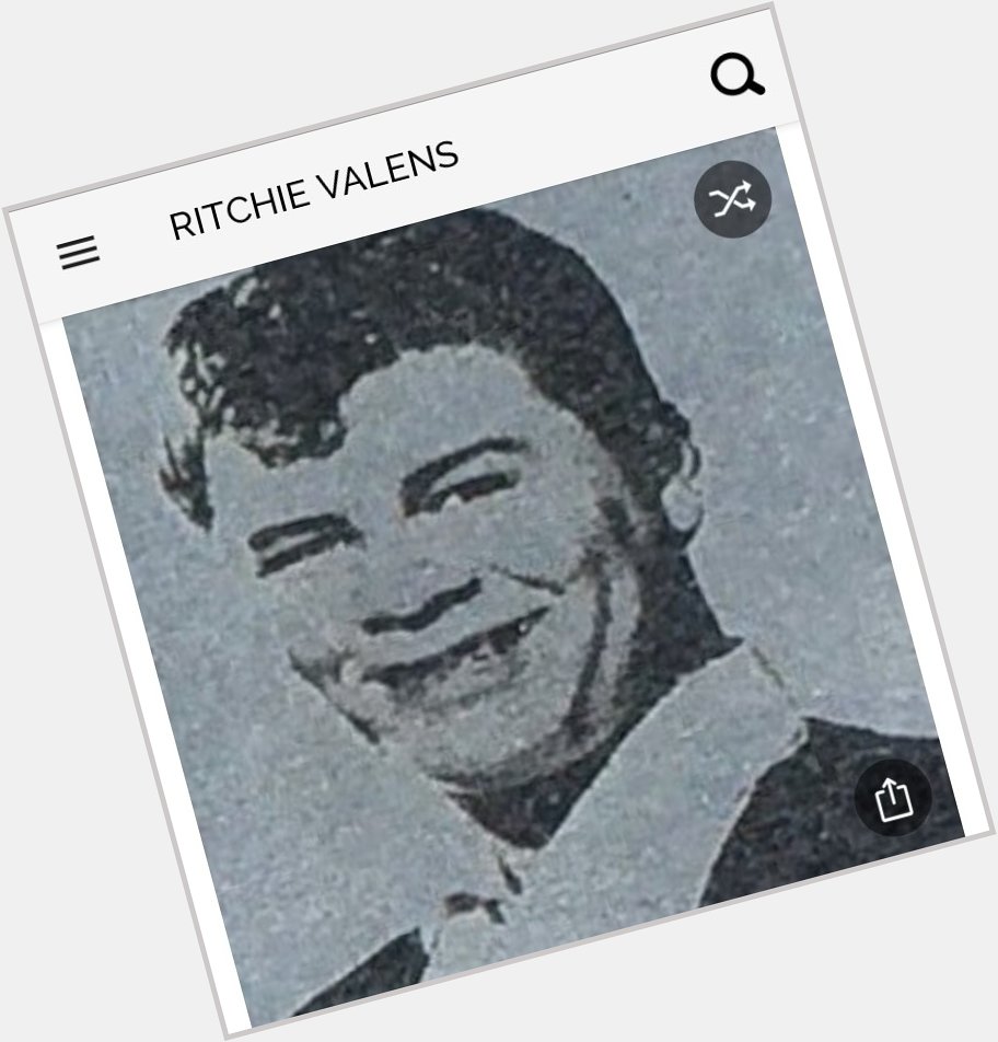 Happy birthday to this iconic singer.  Happy birthday to Ritchie Valens 