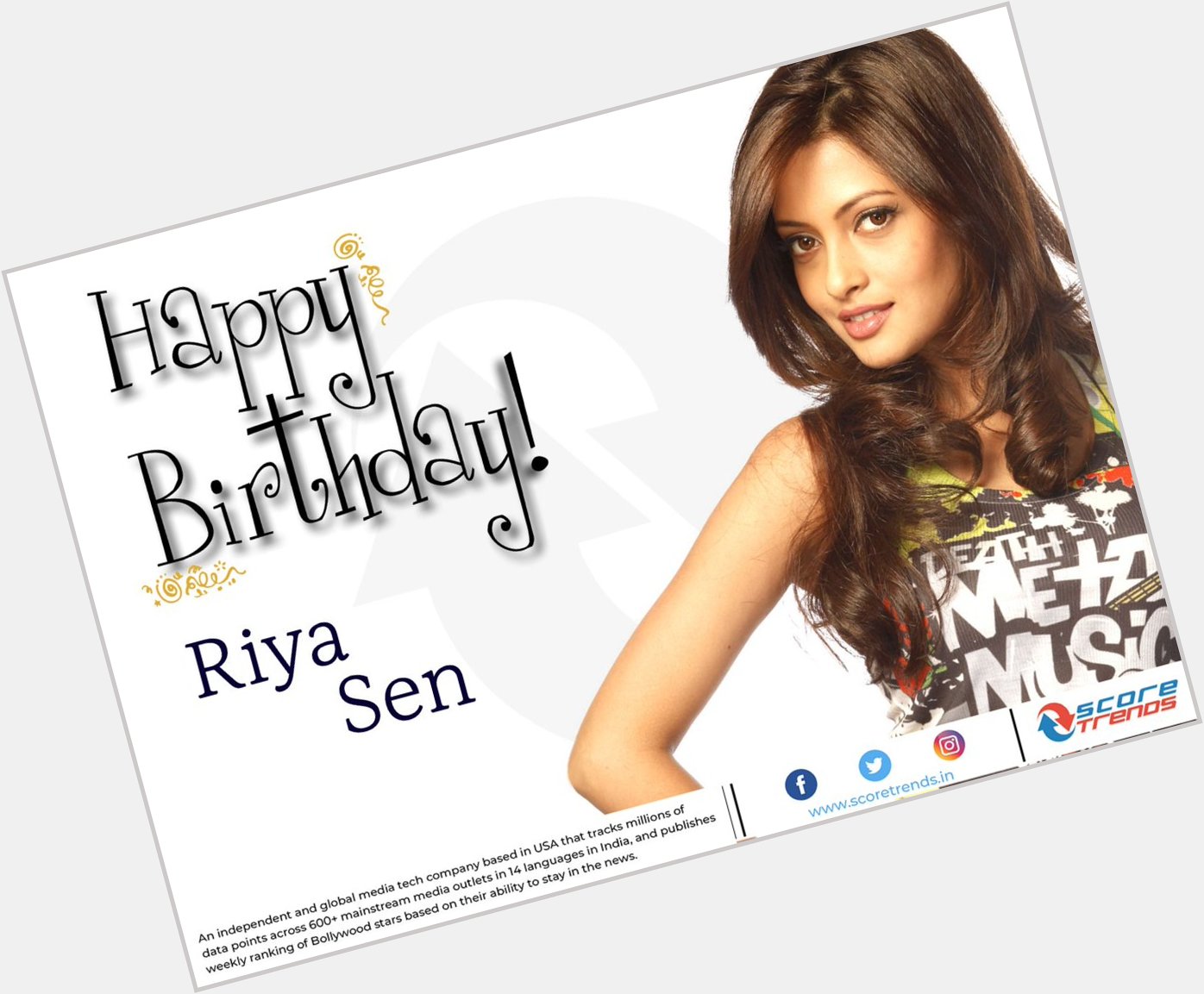 Score Trends wishes Riya Sen a Happy Birthday!! 