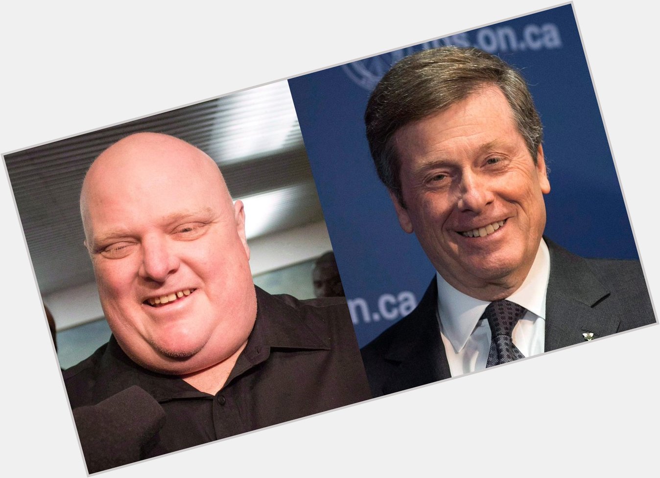 Happy birthday to most recent mayors! John Tory turns 61 today, and Rob Ford is 46 