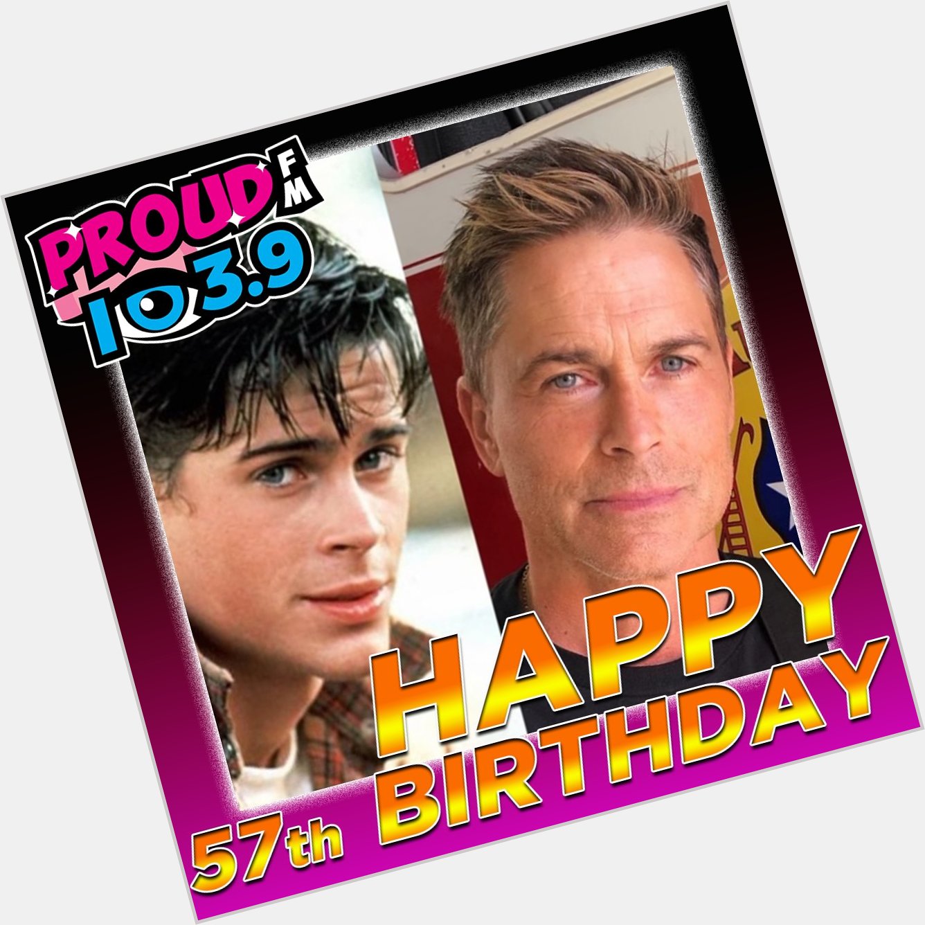 He never ages!  He is only getting better, A big 
HAPPY 57TH BIRTHDAY TO ROB LOWE!   