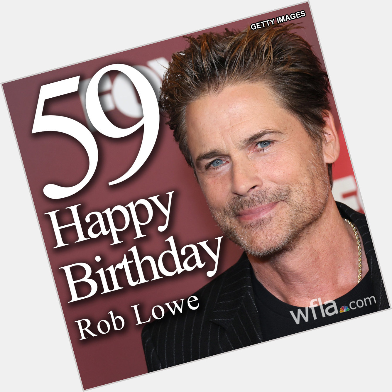 HAPPY BIRTHDAY, ROB LOWE The \West Wing\ actor turns 59 today!  