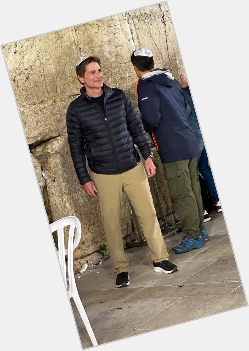 Happy 59th birthday to Rob Lowe, seen here at the Western Wall. 