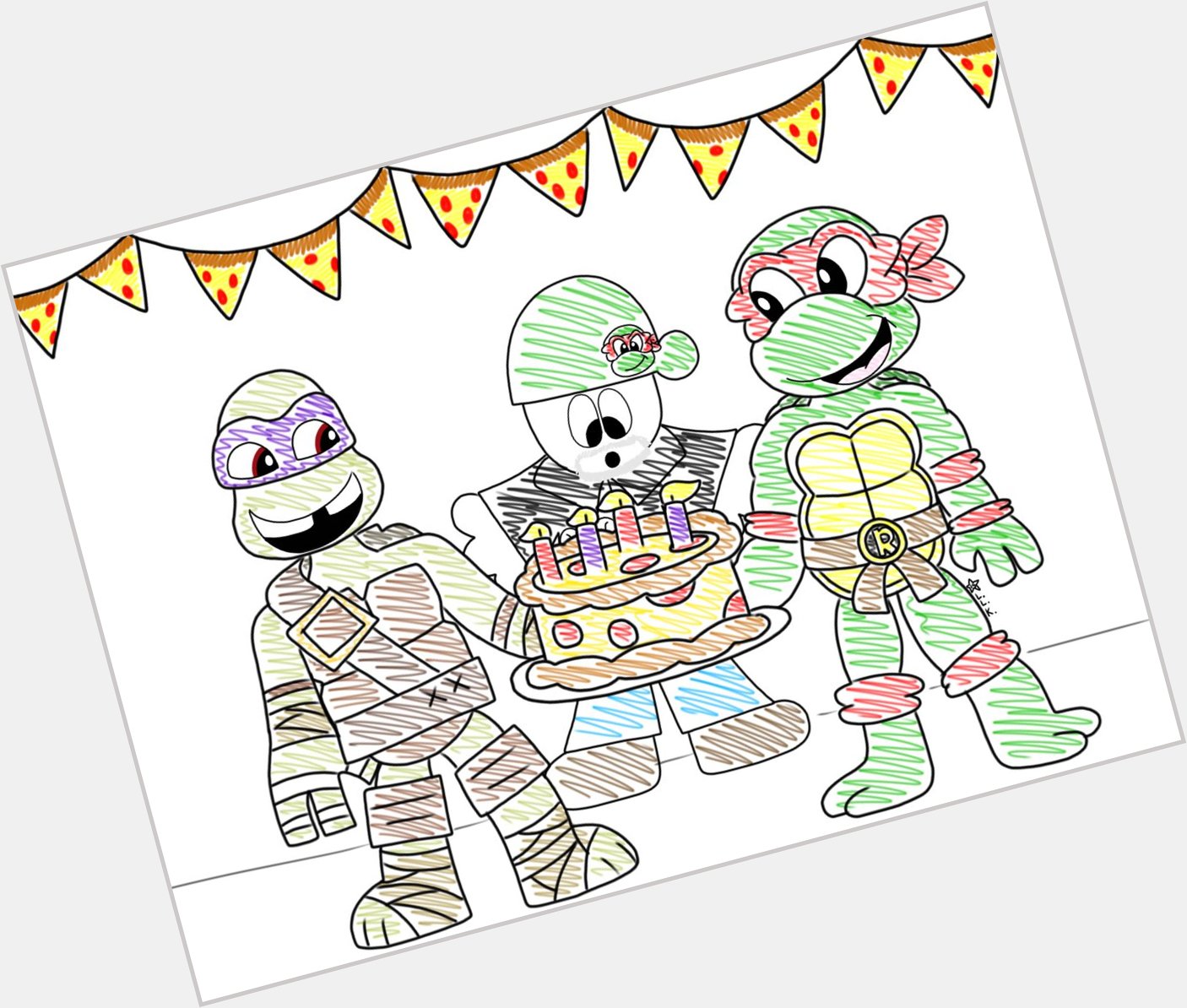 Happy Birthday Mr. Rob Paulsen!! Donnie and Raphael threw this bodacious birthday party to celebrate you!  