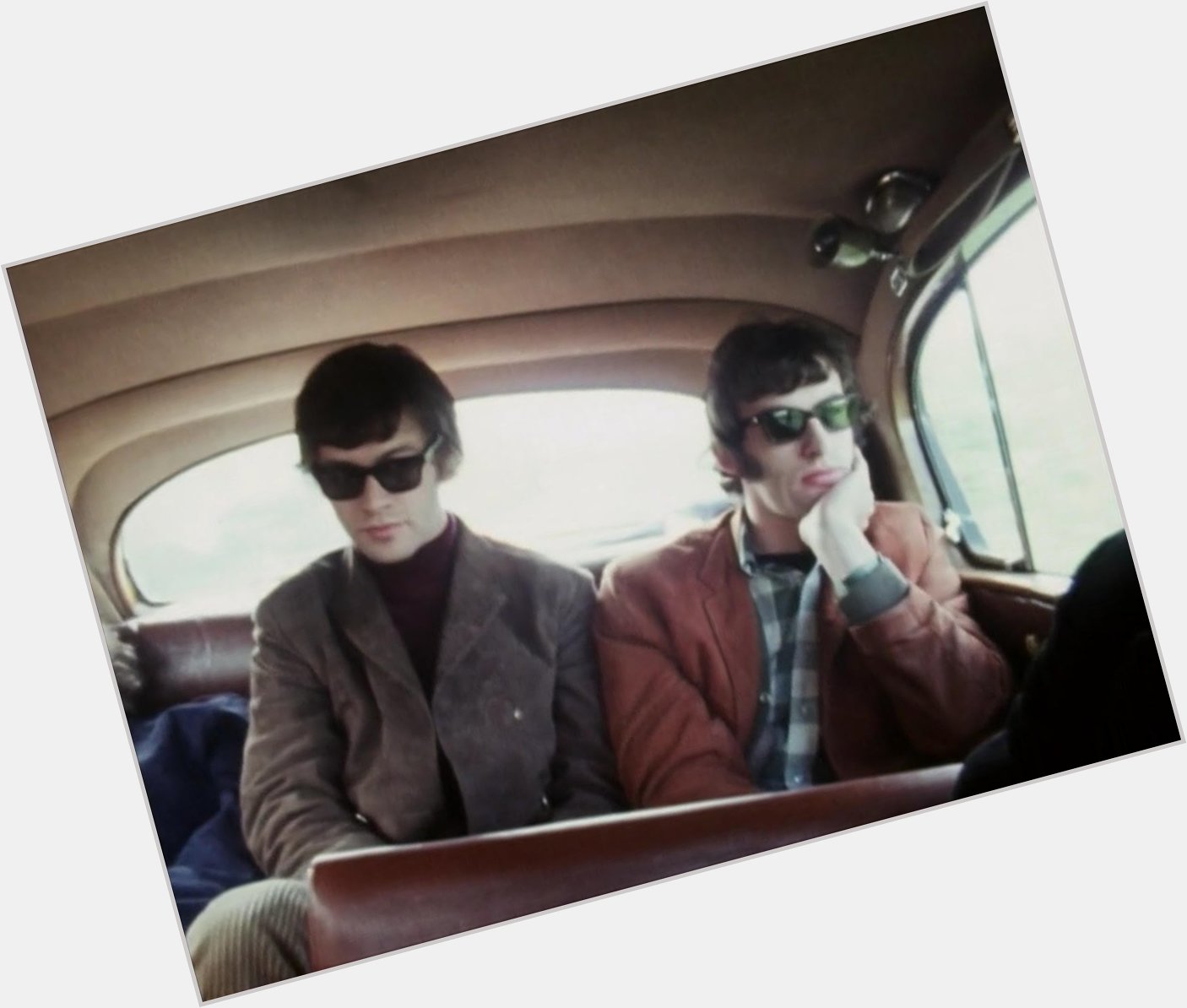 Wishing a happy birthday to Robbie Robertson today! Robbie & Richard in Bob Dylan\s Eat the Document 