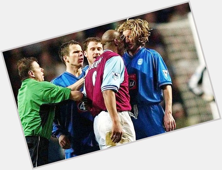 Happy birthday to Robbie Savage Here s the legend being headbutted by Dion Dublin 