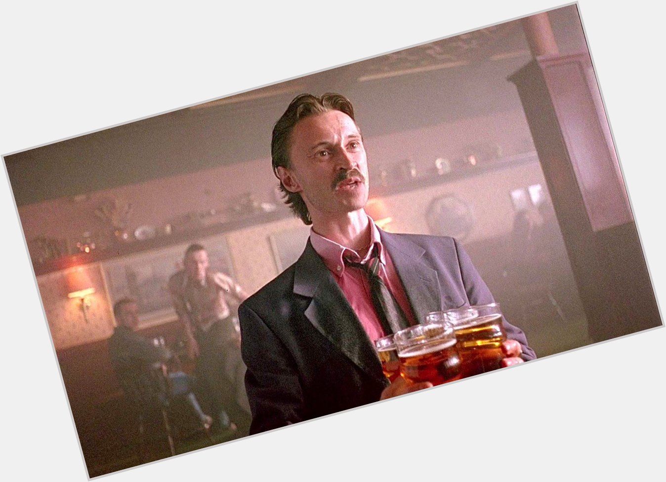 Begbie getting the beers in ! 
Happy Birthday Robert Carlyle, born on this day In 1961. 