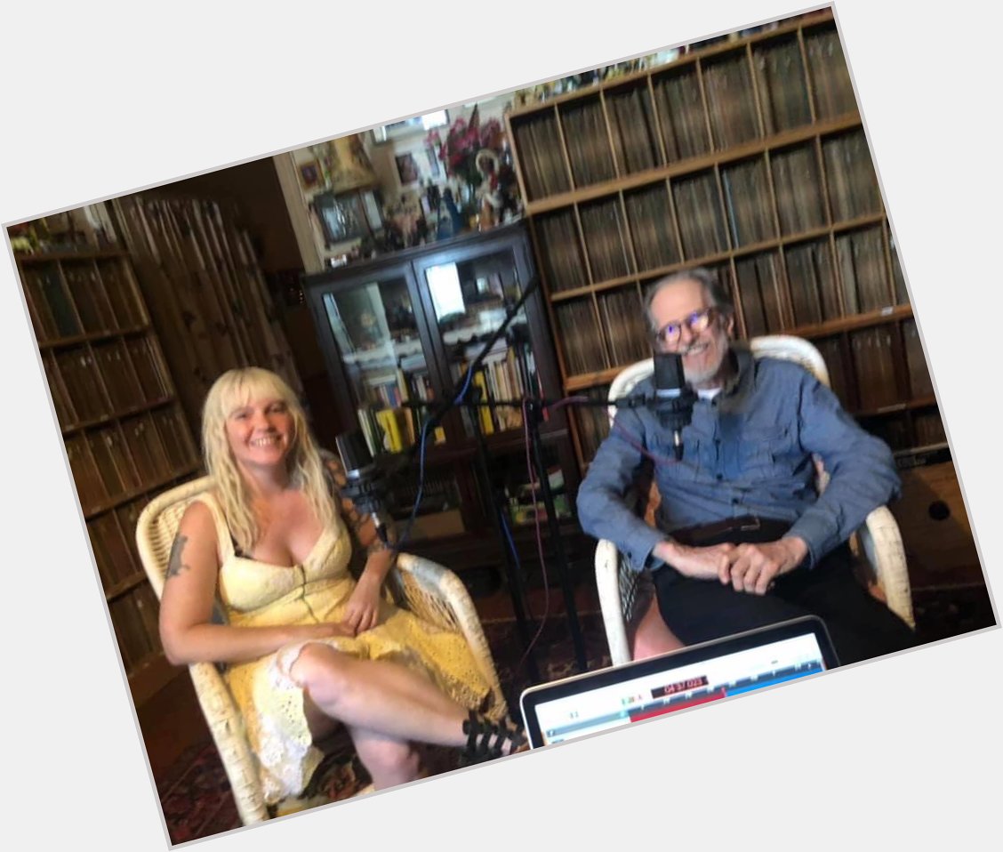 Happy bday to Robert Crumb. Here we are doing a podcast in his record room in France kat year. 