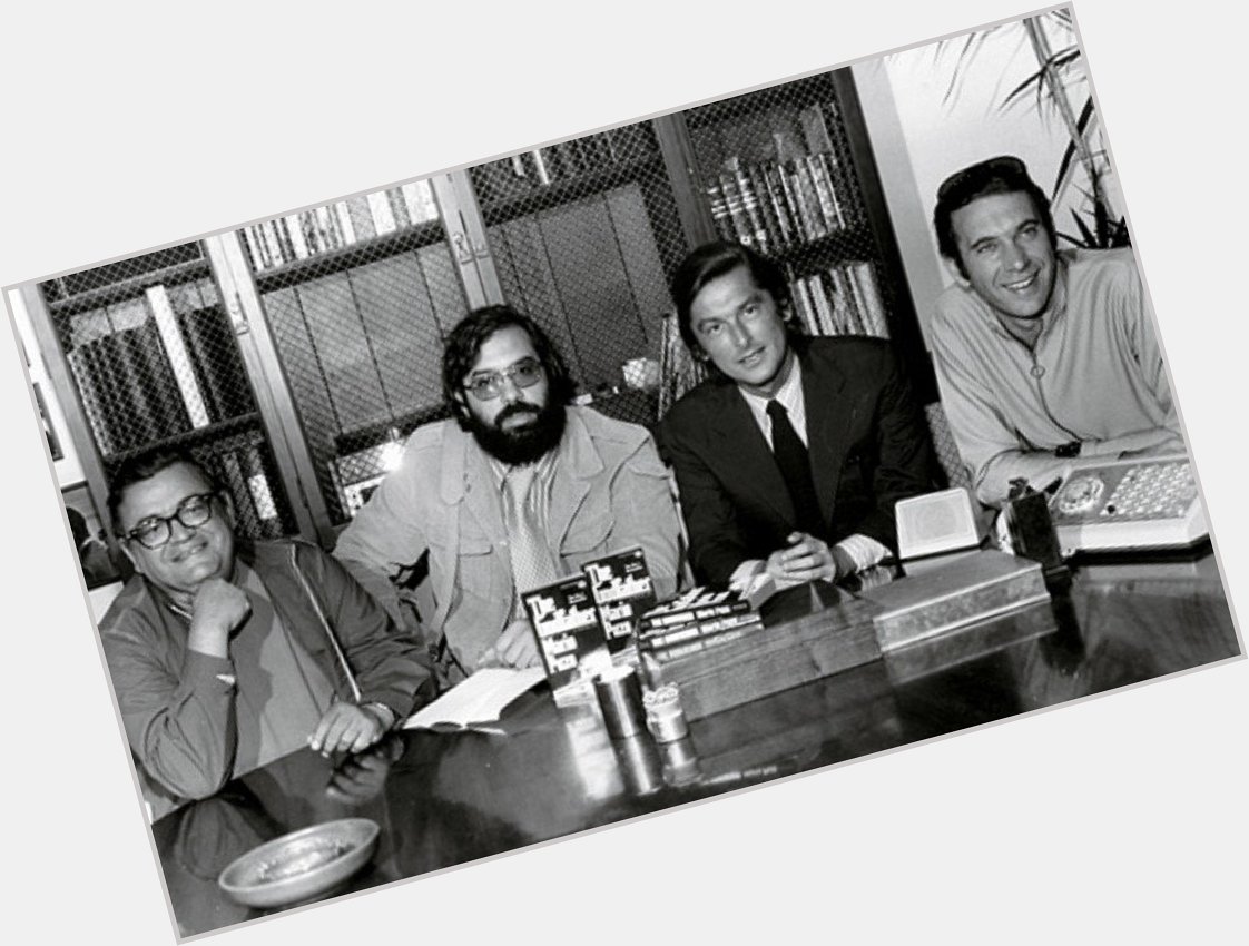 Happy 88th birthday to producer Robert Evans, seen here with Mario Puzo, Francis Ford Coppola and Albert S. Ruddy. 