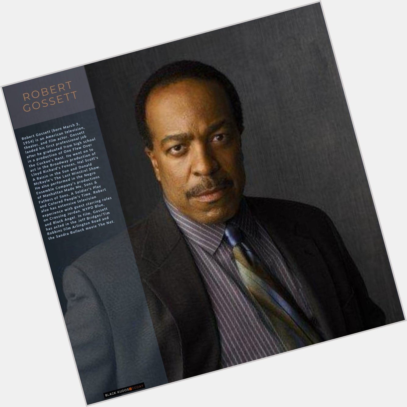 Happy Birthday to Robert Gossett
 