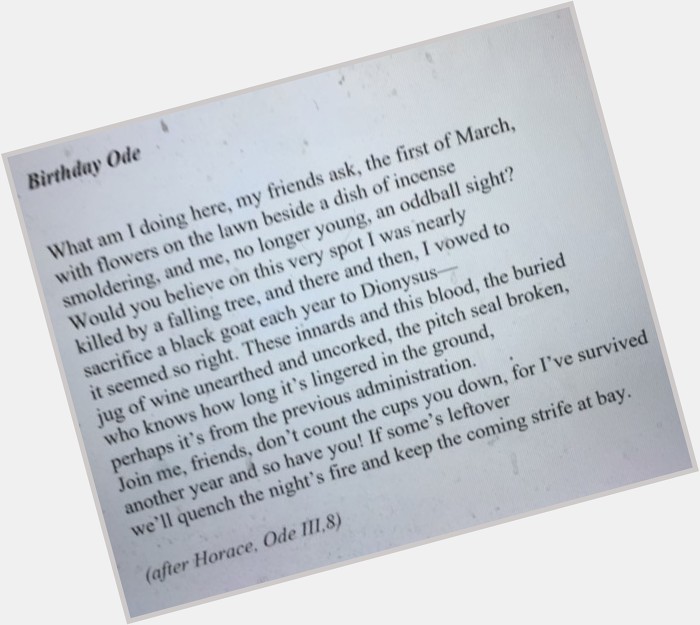 Happy Birthday Robert Hass, Ralph Ellison, Robert Lowell, Richard Wilbur, and others. 