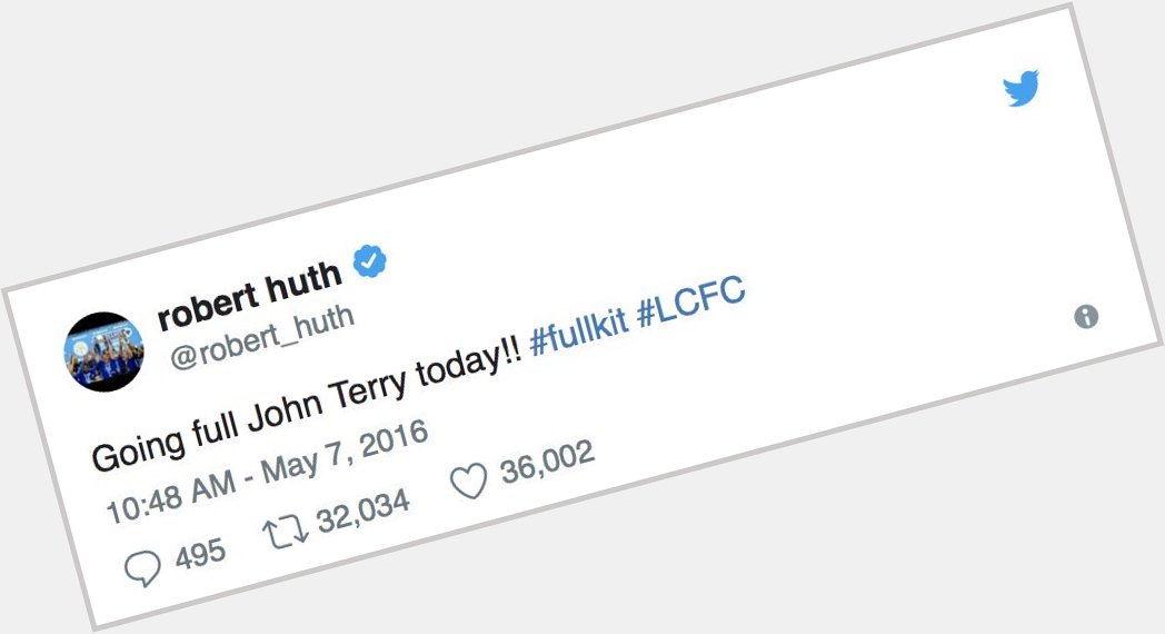 Three-time Premier League winner message legend Happy birthday, Robert Huth 
