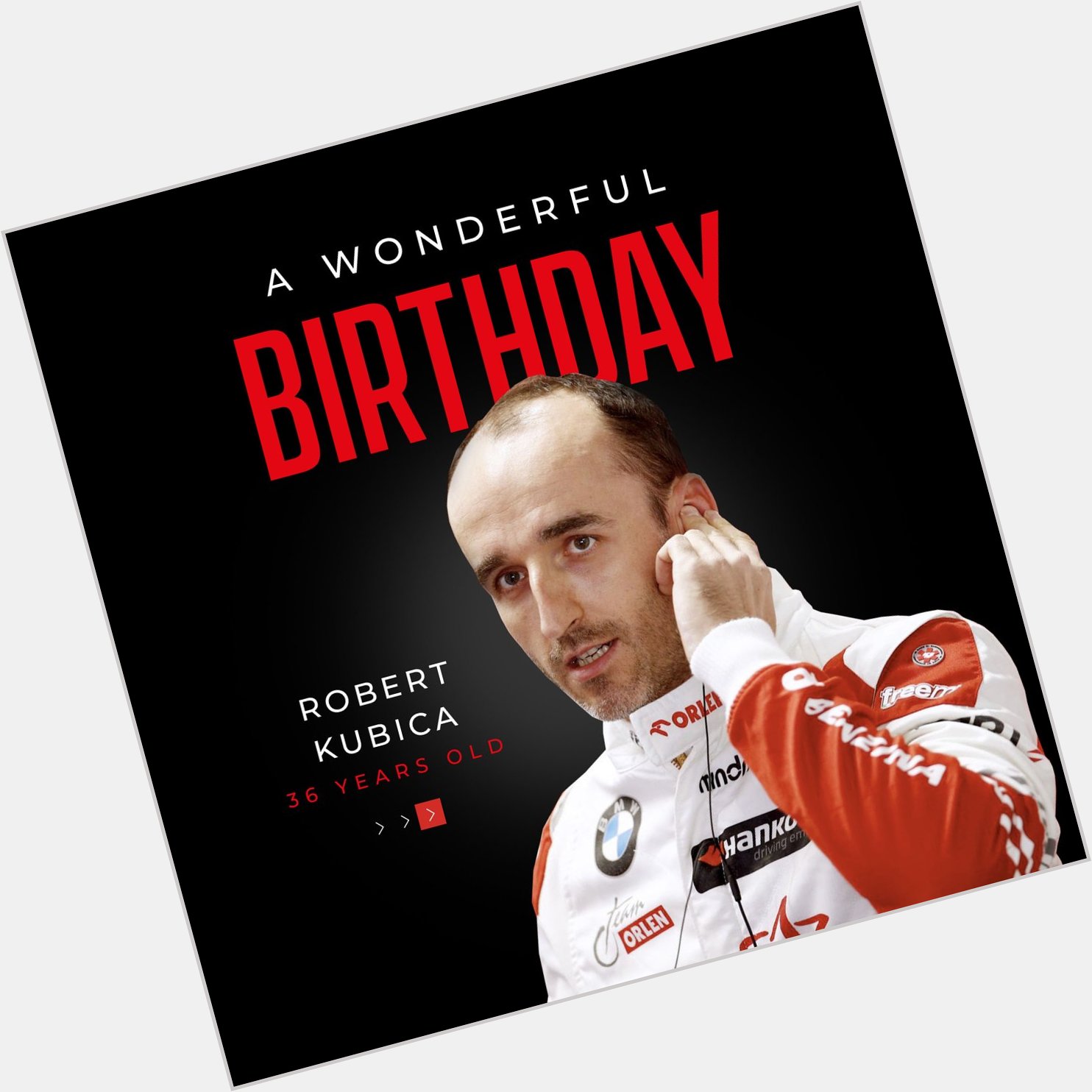 Happy Birthday Robert Kubica Enjoy your day  
