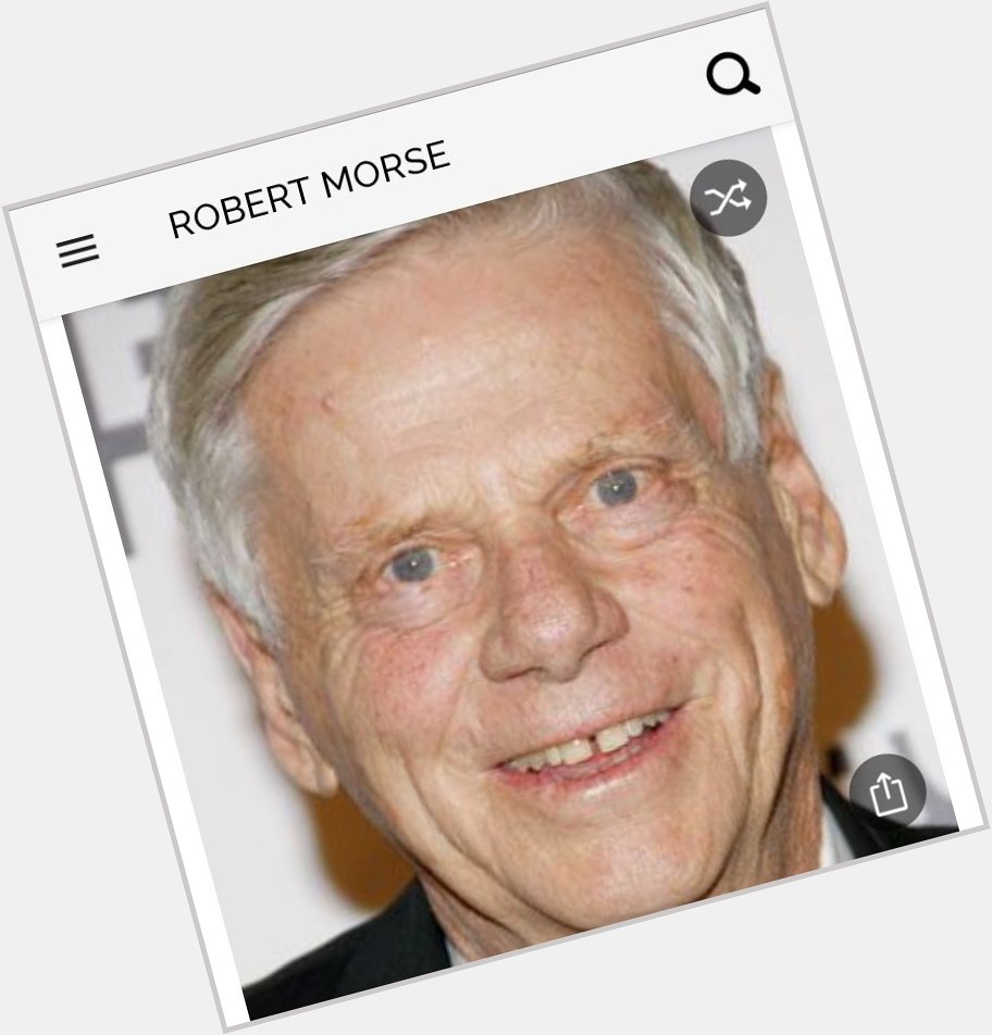 Happy birthday to this great actor.  Happy birthday to Robert Morse 