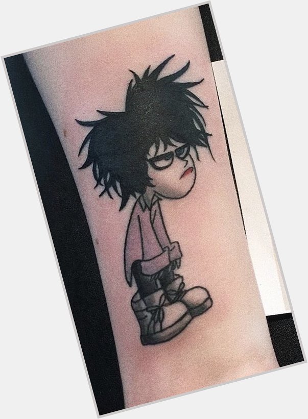 Happy birthday robert smith, i will forever have a cartoon you on my arm 
