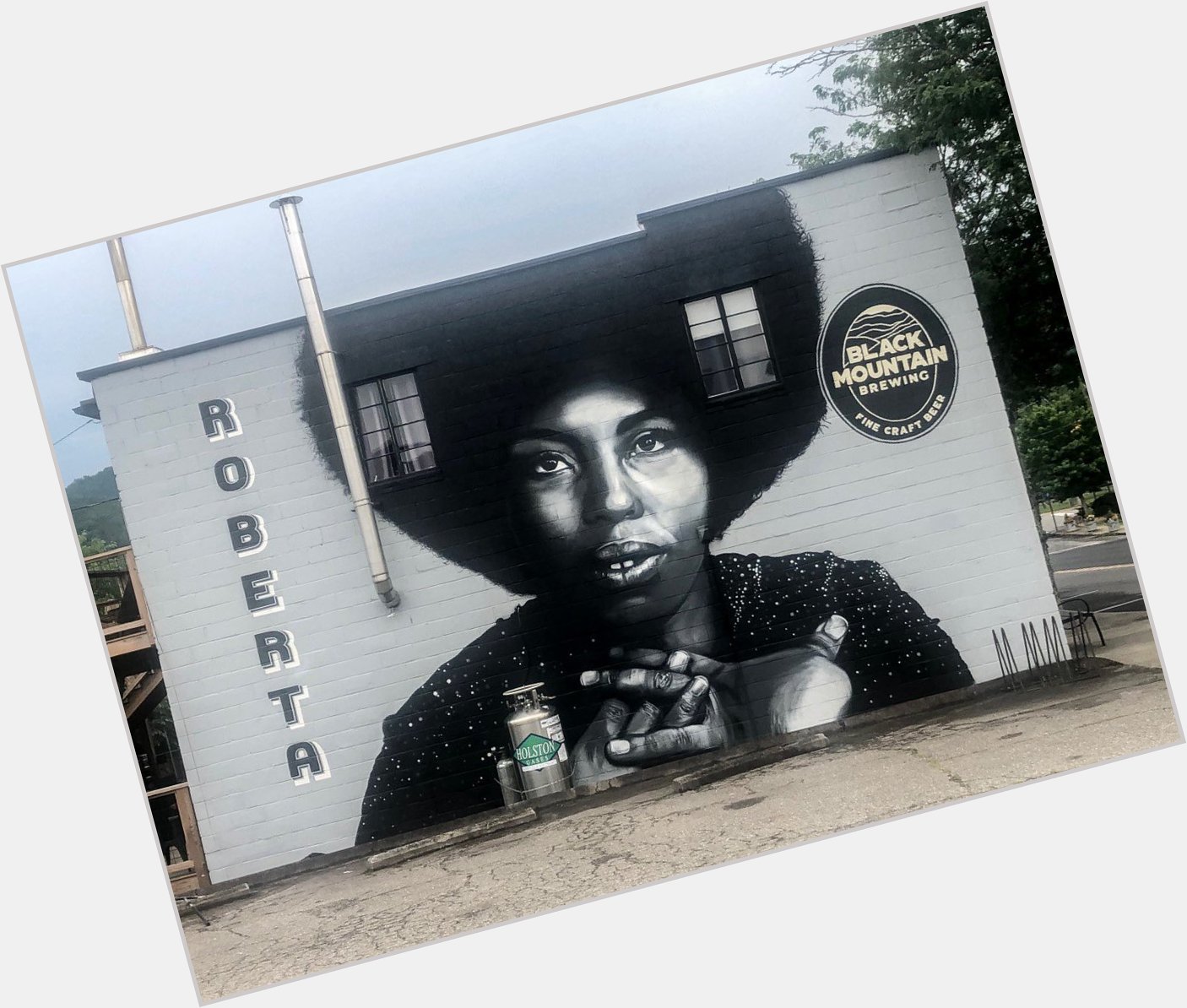 Happy 86th birthday to Roberta Flack. The mural is in her birthplace of Black Mountain, NC.   