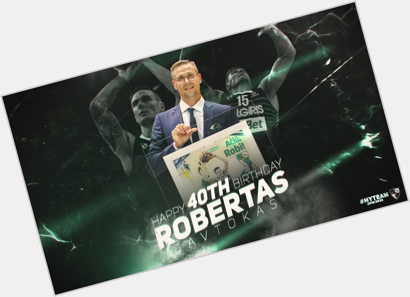 The big 40! Happy Birthday to the legendary Zalgiris player and team\s sports director Robertas Javtokas! 