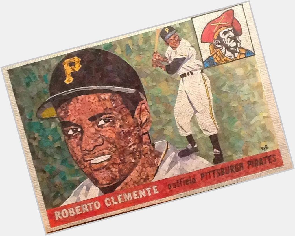Happy 81st Birthday to legend Roberto Clemente. Cut baseball cards.   
