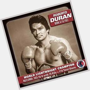 Happy Birthday to one of the all time best in boxing El original Manos de Piedra Roberto Duran!   