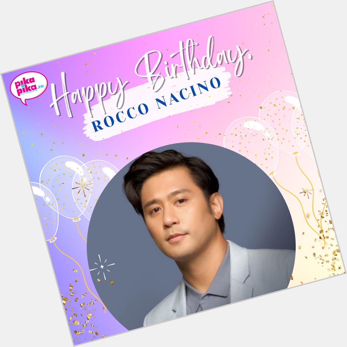 Happy birthday, Rocco Nacino! May your special day be filled with love and cheers.    
