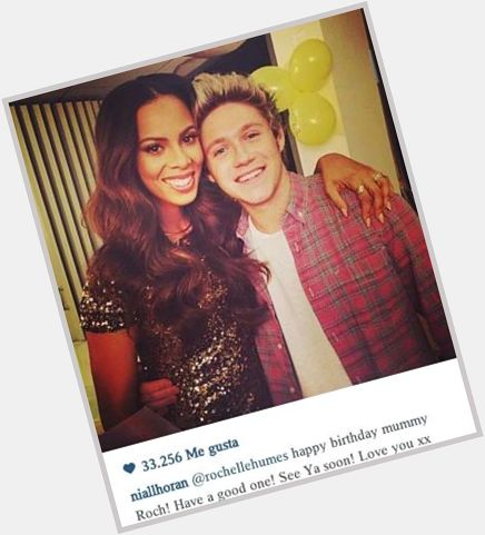 Niall wishing a happy birthday to Rochelle Humes. (22/03/15)  