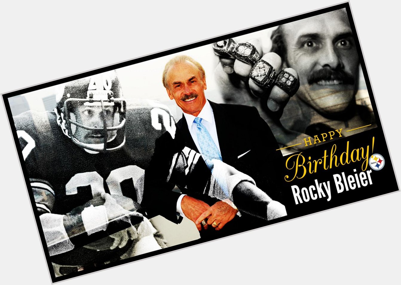 Wishing Steelers 4× Super Bowl Champion, Purple Heart  & Bronze Star recipient Rocky Bleier a very Happy BDay! 