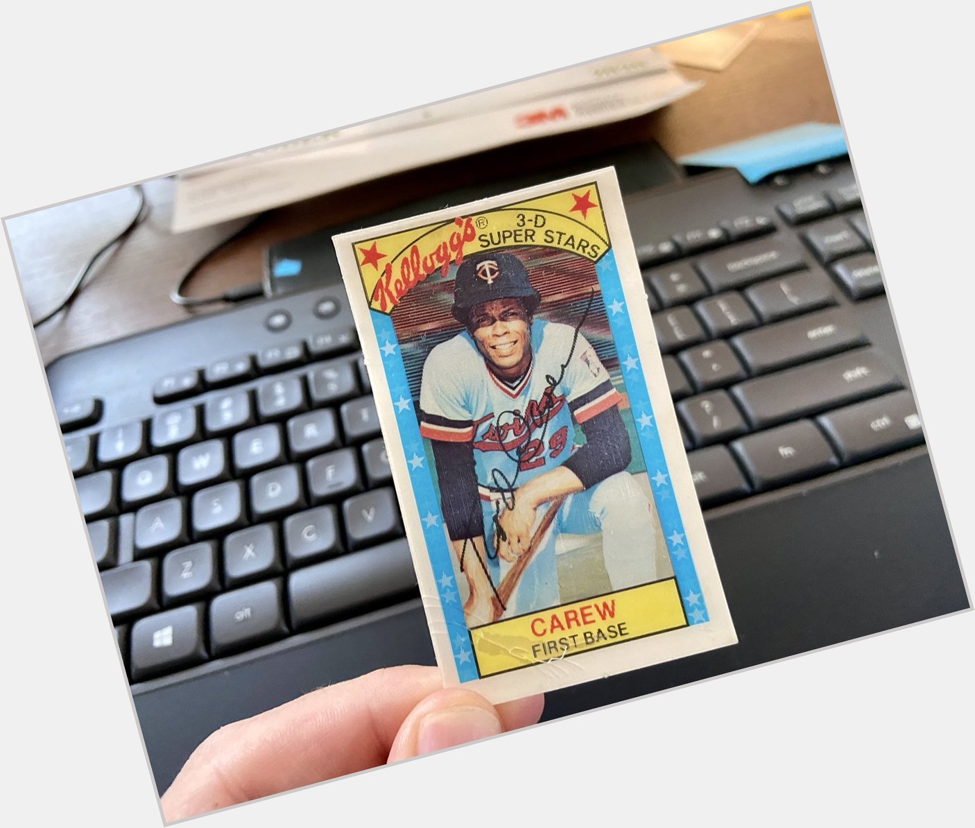 I got my first baseball card in a box of cereal in 1979. Happy birthday Rod Carew! 