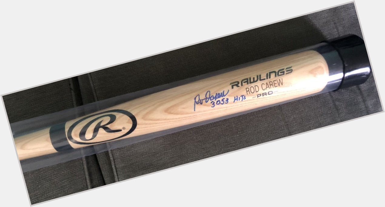 Happy birthday to a HOF great, Rod Carew! Got this bat signed at the 2018 National! 