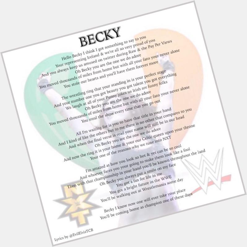  Happy birthday Rebecca. I\ve wrote a song about U to the tune of Maggie May by Rod Stewart.       