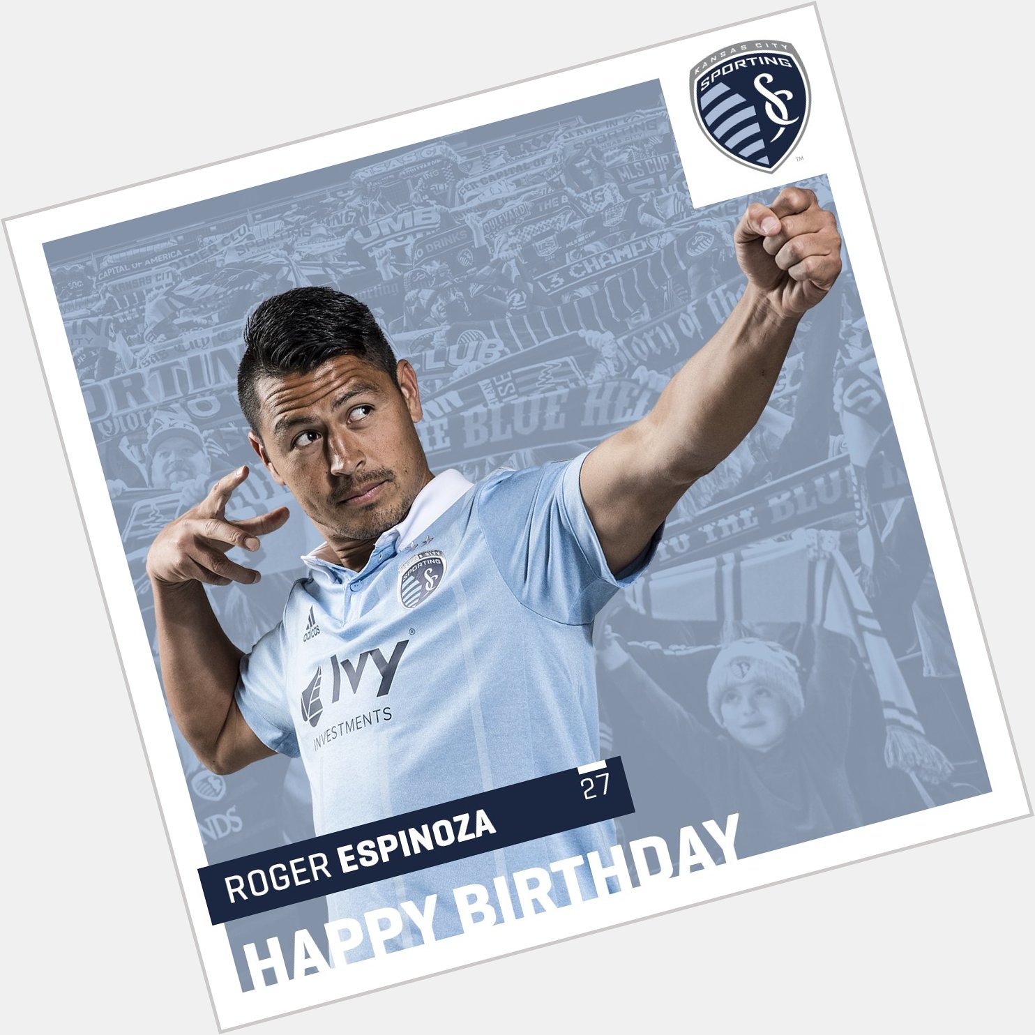 To wish a happy birthday to midfielder Roger Espinoza!

Have a great day, Rog!   