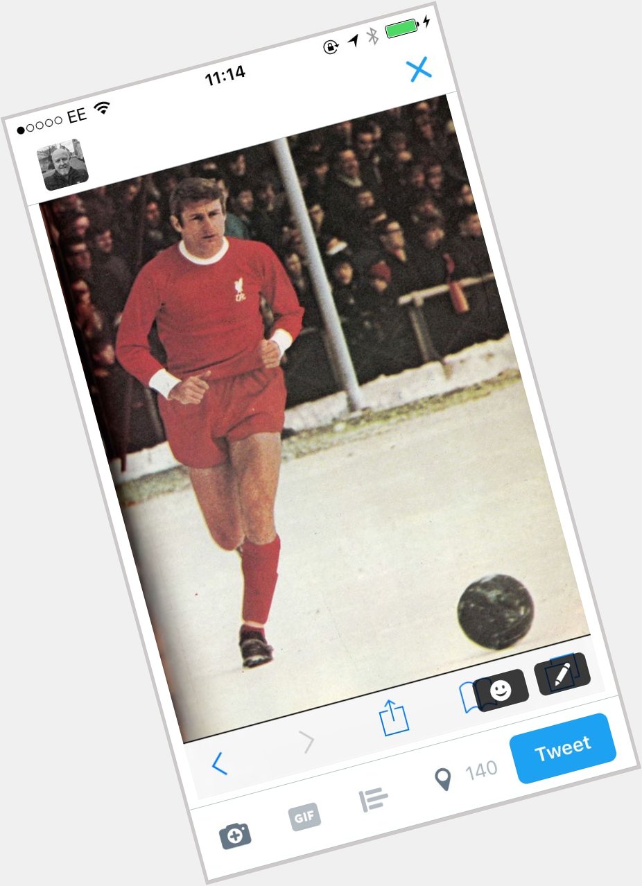 LFC legend, Sir Roger Hunt 79 today. He was my hero from my 1st match in\65. Happy birthday.   