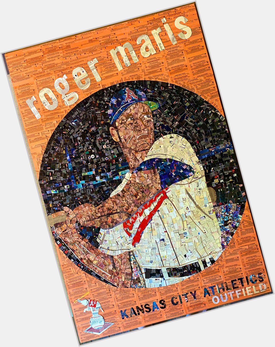 Happy birthday Roger Maris! Here s my tribute, rendered in cut baseball cards  
