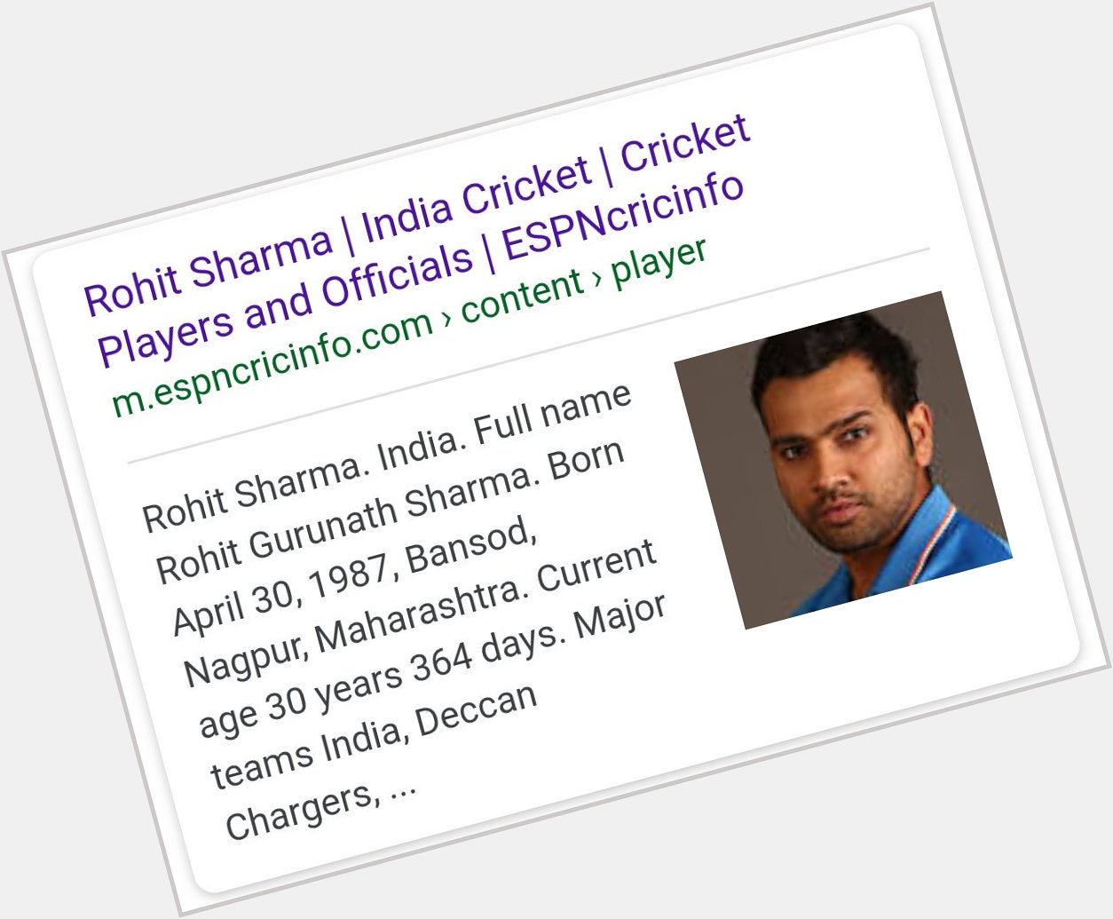 DID YOU KNOW? Rohit Sharma was born at a place called \Bansod\?. Happy Birthday RoHITman Sharma! 