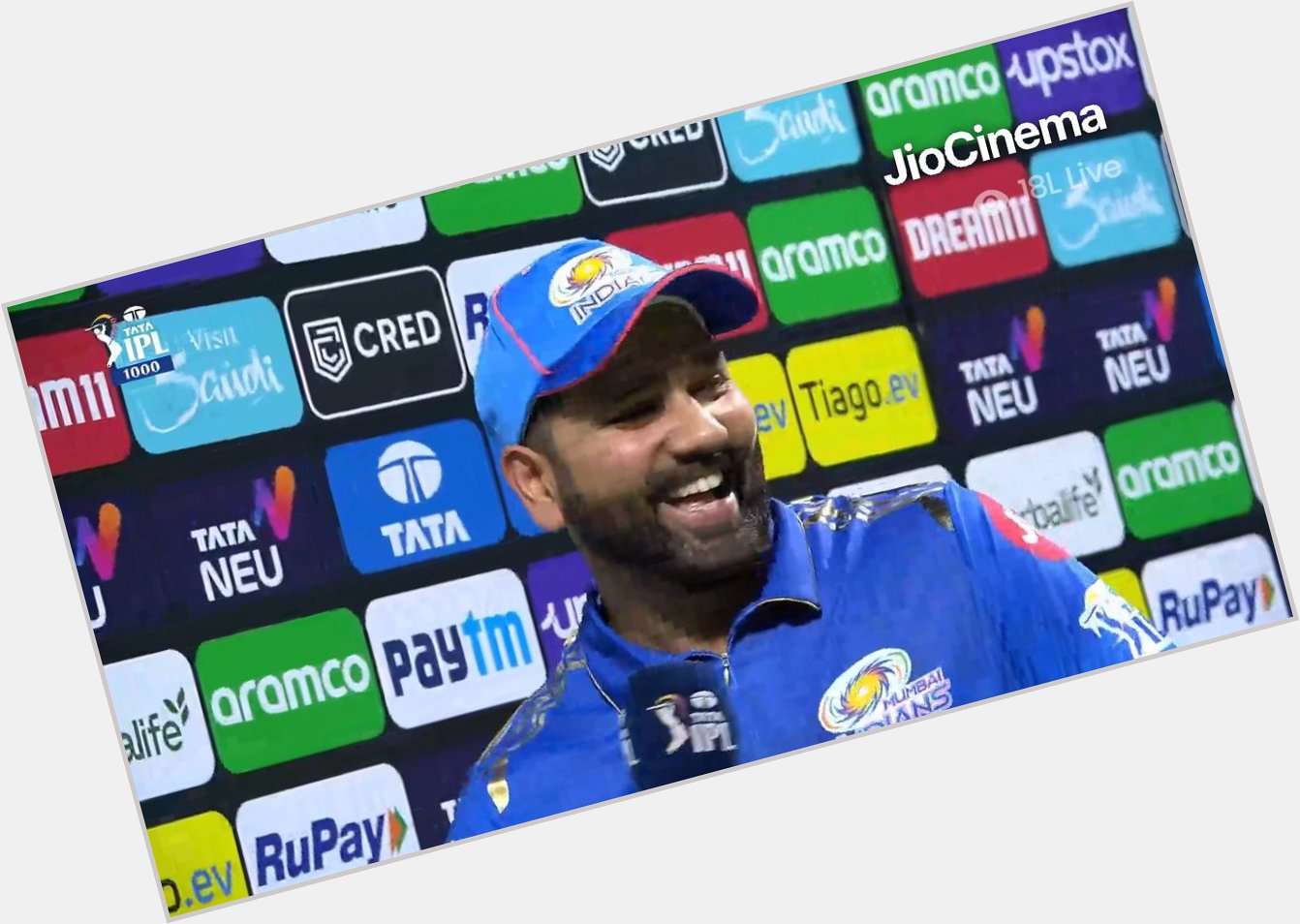 Birthday boy Rohit Sharma is happy Mumbai Indians fans are happy. Much needed win. 