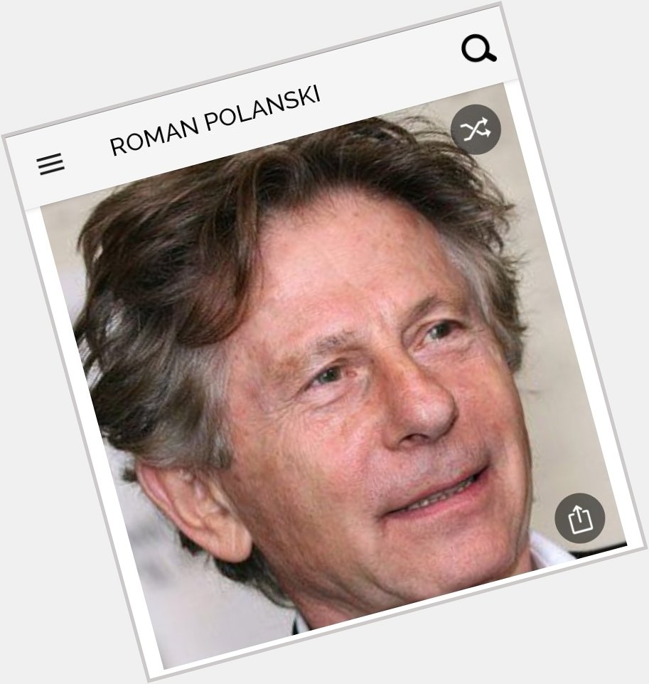 Happy birthday to this great director. Happy birthday to Roman Polanski 