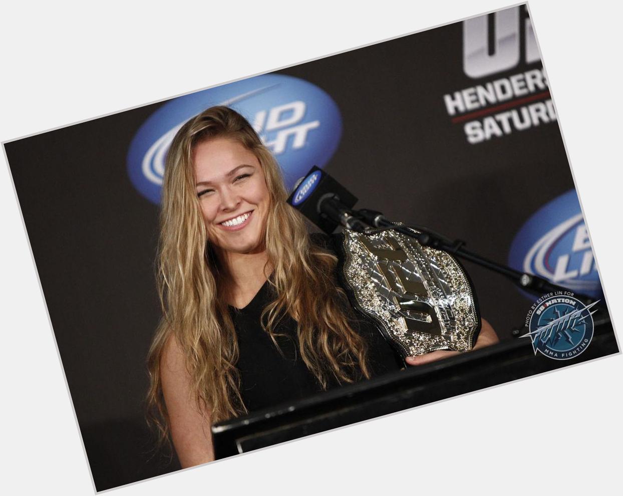 Happy birthday to the undefeated champion, \"Rowdy\" Ronda Rousey!! Hope it\s a great one!  