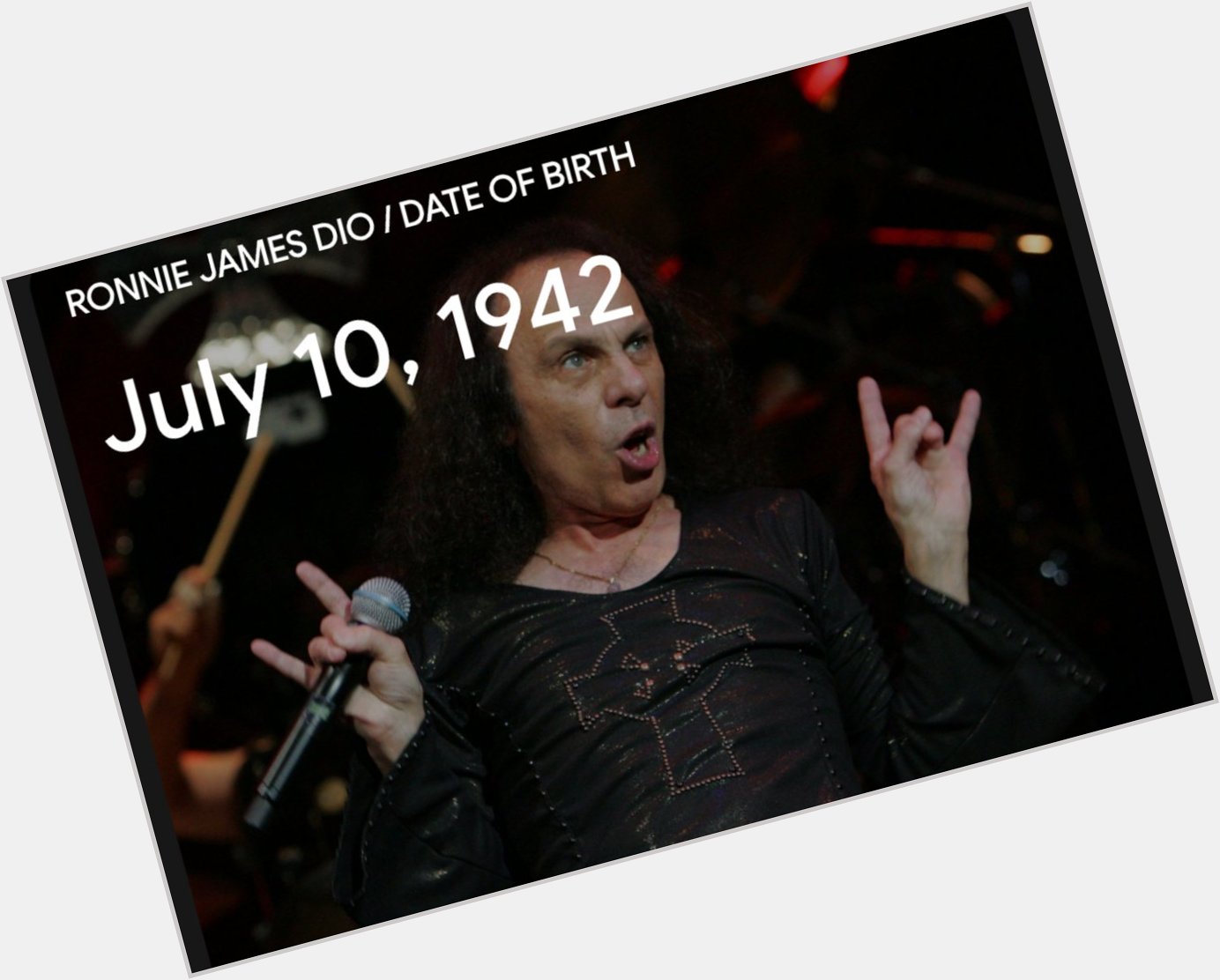 HAPPY BIRTHDAY TO GOD HIMSELF RONNIE JAMES DIO MAY HE ROCK IN PEACE      