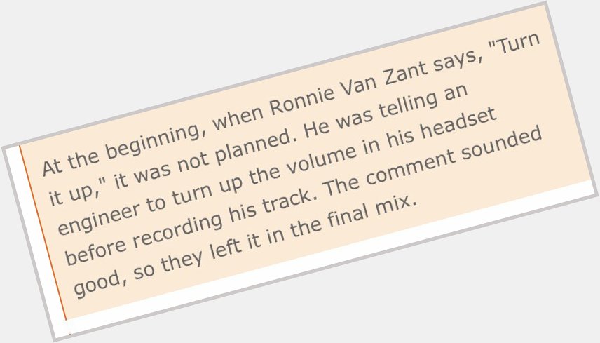 Happy birthday to the late great Ronnie Van Zant.  