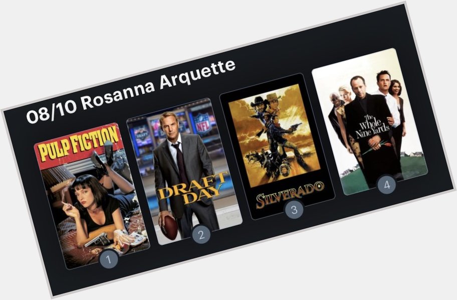 Hoy cumple años la actriz Rosanna Arquette (62). Happy Birthday ! Aquí mi ranking: 