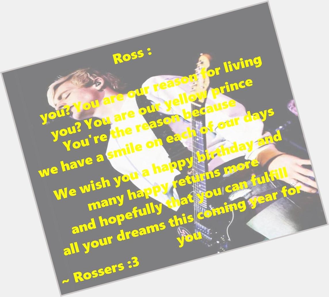 Happy birthday  19 Ross lynch !!      