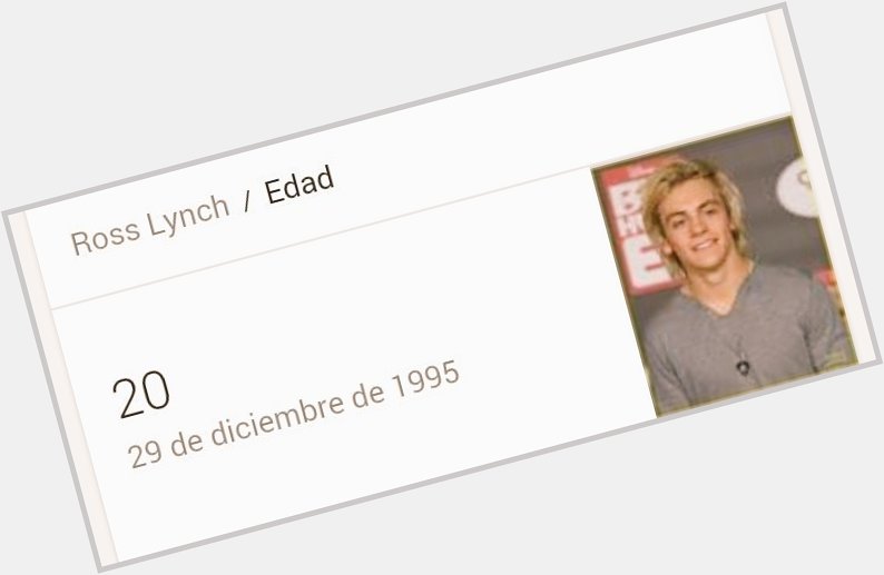 Tu perfil en google se actualizo altiro   happy birthday  // ROSS LYNCH 