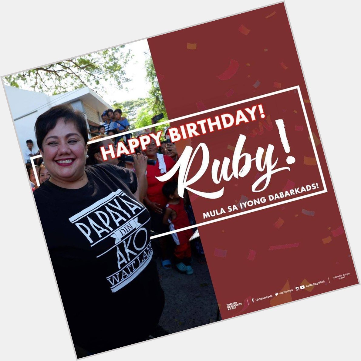 Happy Birthday sa ating Dabarkads, Ms. RUBY RODRIGUEZ!     