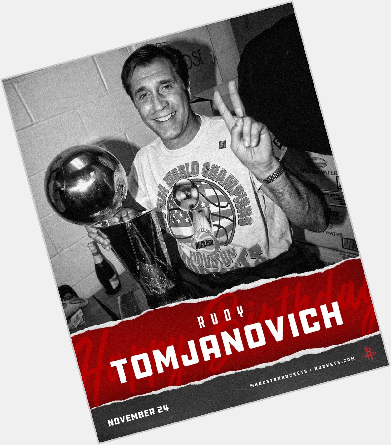 Join us in wishing Rockets Legend and coach Rudy Tomjanovich a Happy Birthday! 