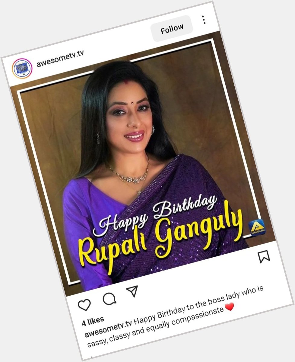 Happy birthday to the boss Lady....        HBD DIVA RUPALI GANGULY 