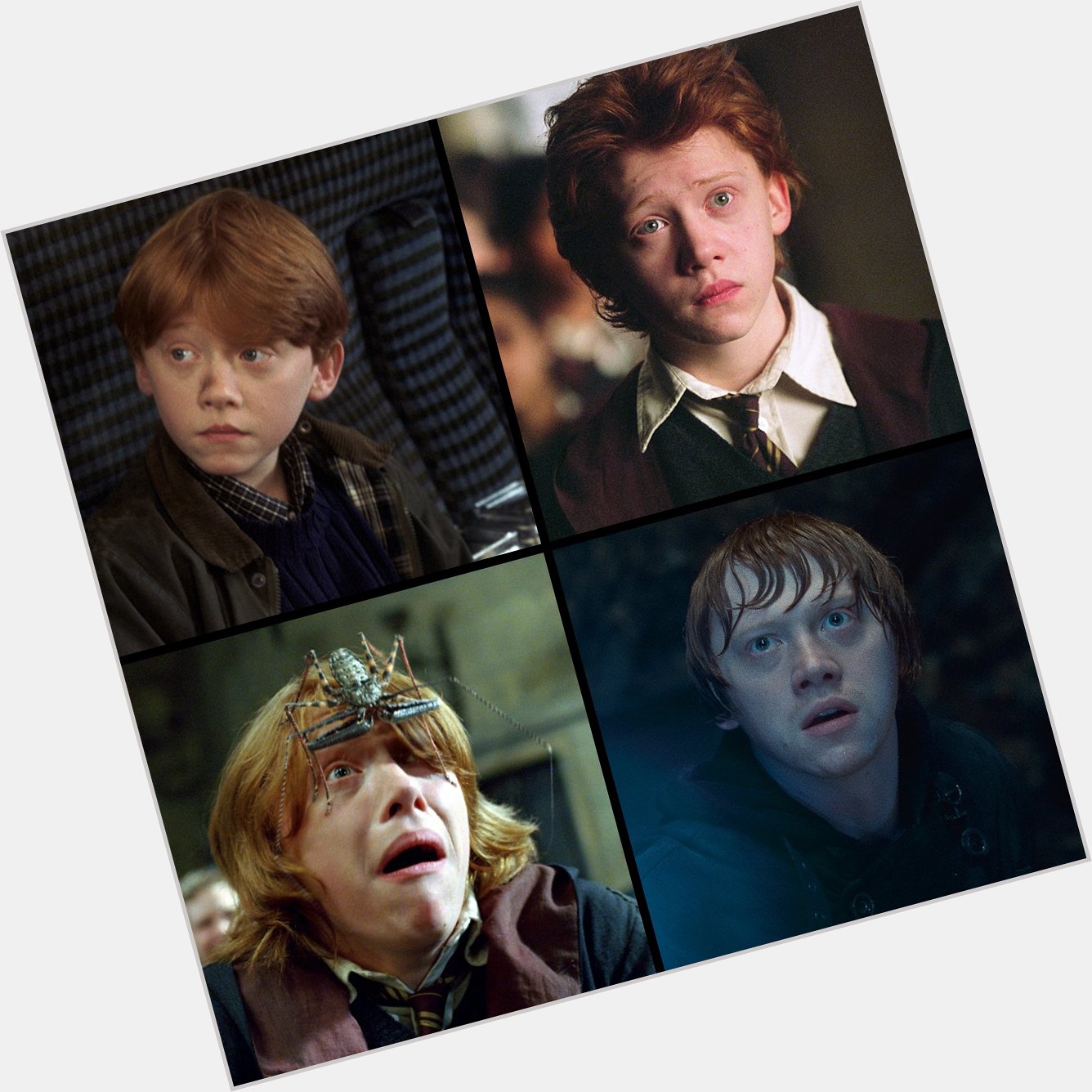 The many faces of Ron Weasley. Remessage to help us wish Rupert Grint a Happy Birthday! 