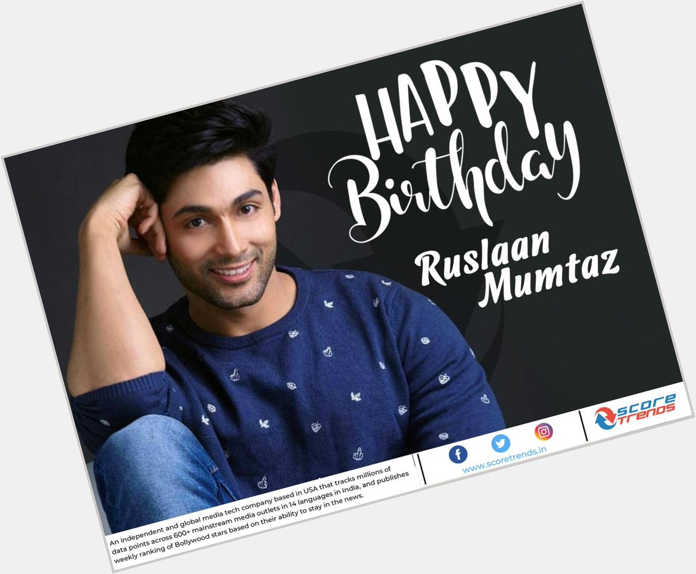 Score Trends wishes Ruslaan Mumtaz a Happy Birthday!! 