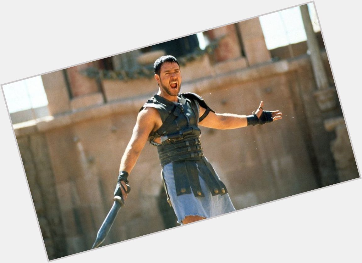 Happy 55th Birthday to Russell Crowe. The Gladiator that won women\s heart in his short skirt . From Life Assure 