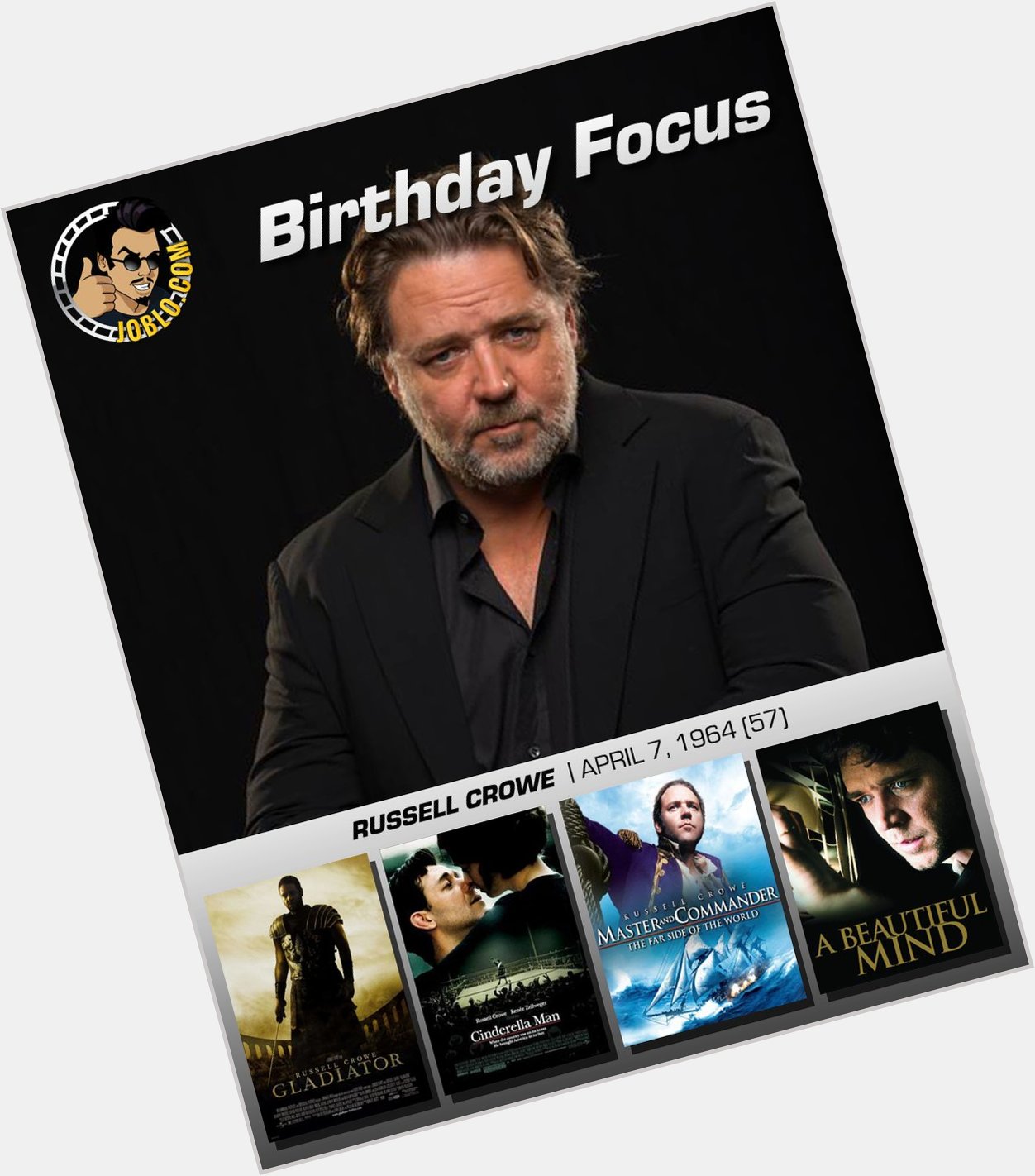 Happy 57th birthday to Russell Crowe! 