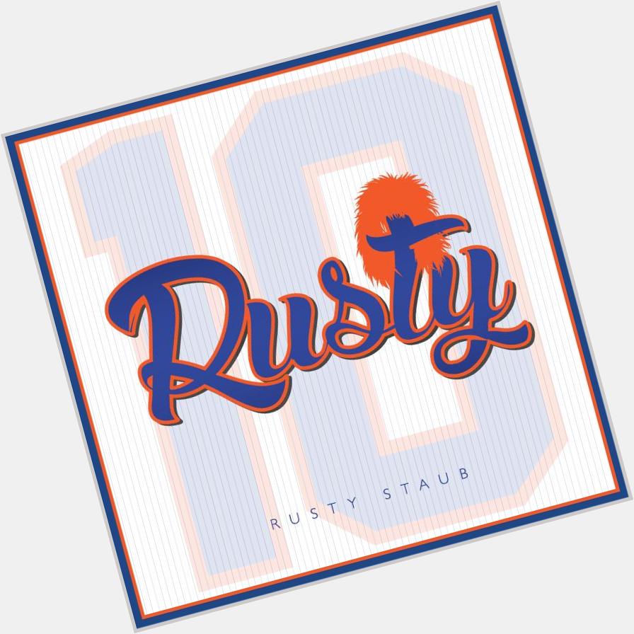 A custom logo & a Happy Birthday to one of the most beloved Mets ever, Le Grande Orange, Rusty Staub! Athletelogos 
